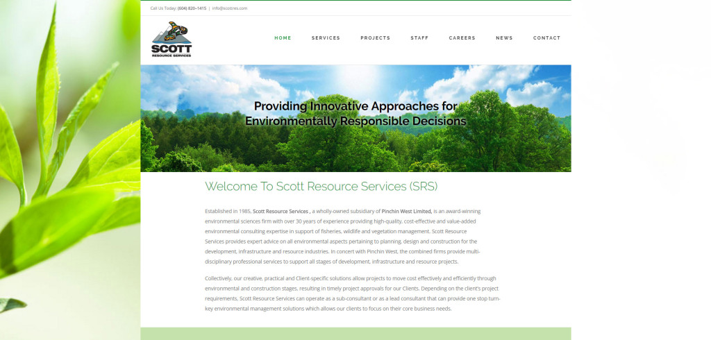 Scott Resource Services Website Redesigned - HomePage