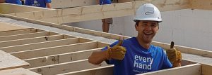 Picture of Pinchin Employee helping Habitat for Humanity