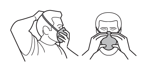 how to put on a respirator